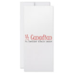 Half Canadian Full Color Rack Card