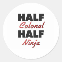 Half Colonel Half Ninja Stickers