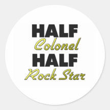 Half Colonel Half Rock Star Stickers