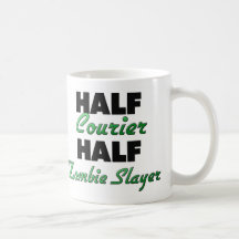 Half Courier Half Zombie Slayer Coffee Mug