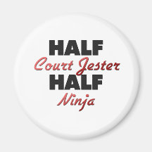 Half Court Jester Half Ninja Fridge Magnet