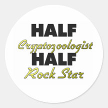 Half Cryptozoologist Half Rock Star Stickers
