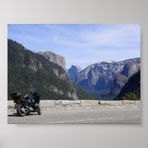 Half Dome and Motorcycle Posters