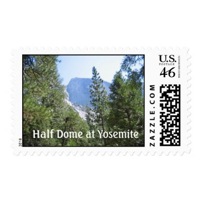 Half Dome at Yosemite Postage Stamp by eshlom