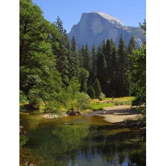 Half Dome From Sentinal Bridge Over The Merced Riv postcard