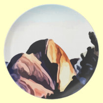 Half Dome Mountains painting plates