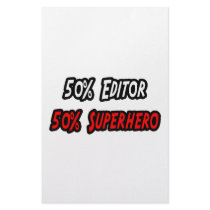 Half Editor Half Superhero Customized Stationery
