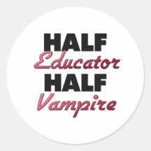 Half Educational Psychologist Half Vampire Sticker
