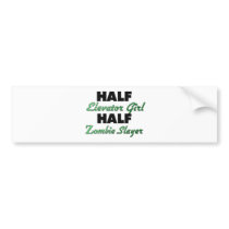 Half Electrophysiologist Half Zombie Slayer Bumper Sticker