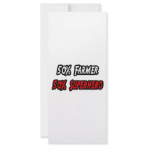 Half Farmer Half Superhero rack cards by Farmer_Shirts Half Farmer Half Superhero rack cards