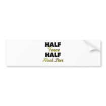 Half Fence Half Rock Star Bumper Sticker