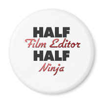 Half Film Editor Half Ninja Fridge Magnets