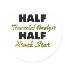 Half Financial Analyst Half Rock Star Sticker