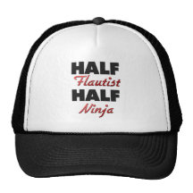 Half Flautist Half Ninja Mesh Hat