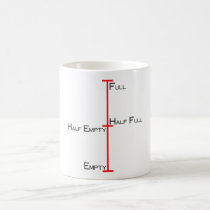 Half Full or Half Empty mugs by ChargePlus Half Full or Half Empty mugs