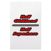 Half Girlfriend Half Superhero stationery by Girlfriend_Shirts Half Girlfriend Half Superhero stationery