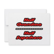 Half Grandma Half Superhero invitations