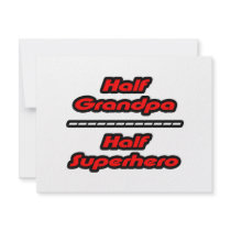 Half Grandpa Half Superhero invitations