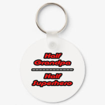 Half Grandpa Half Superhero keychains