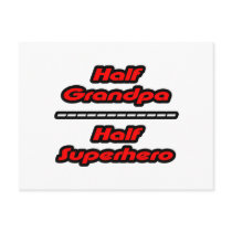 Half Grandpa Half Superhero postcards