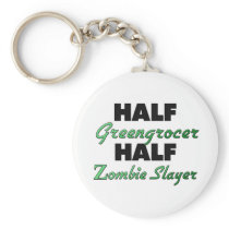 Half Greengrocer Half Zombie Slayer Keychains