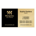 Half & Half - Black (Gold Card) Business Cards