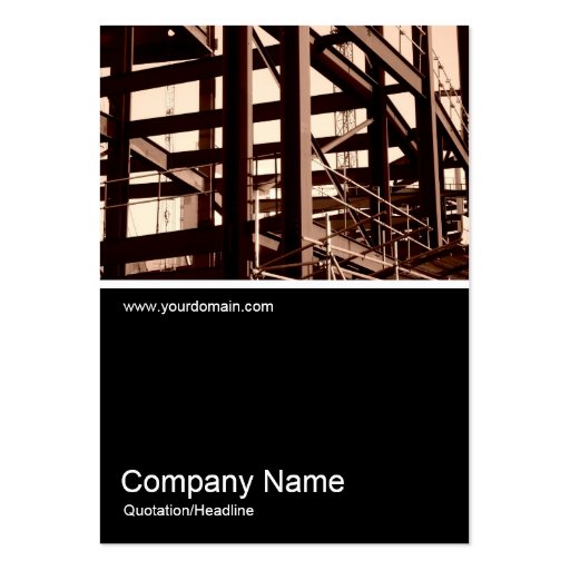 Half&Half Photo 03 - Steel Frame Construction Business Card Templates (front side)