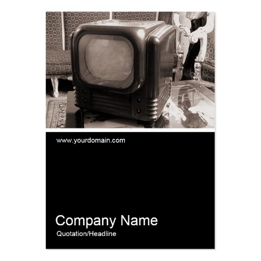 Half&Half Photo 043 - Old Television Business Card Templates (front side)