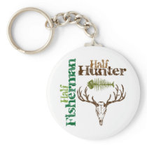 Half Hunter. Half Fisherman. Keychains
