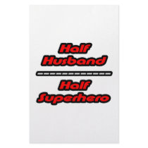 Half Husband Half Superhero Custom Stationery