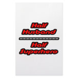 Half Husband Half Superhero Custom Stationery