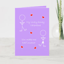 Half Insane! Funny Valentine Card