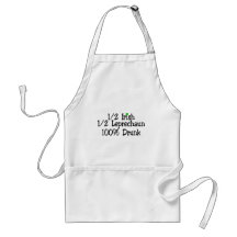 Half Irish Half Leprechaun All Drunk Apron