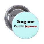 Half Japanese Pinback Button