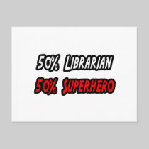 Half Librarian Half Superhero Post Card