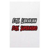 Half Librarian Half Superhero Personalized Stationery