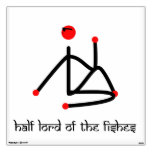 Half lord of the fishes yoga pose Sanskrit Wall Skins