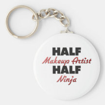 Half Makeup Artist Half Ninja Keychain