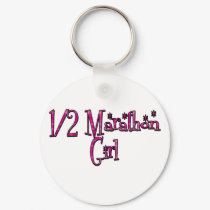 Half Marathon Girl keychains