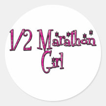 Half Marathon Girl Sticker