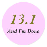 Half Marathon Runners 13.1 Sticker  (Pink)
