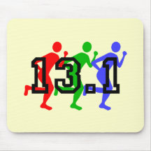 Half marathon running mouse pads