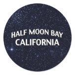 Half Moon Bay California Round Sticker