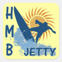 Half Moon Bay Jetty Square Sticker