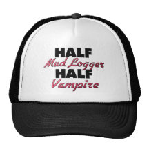 Half Mud Logger Half Vampire Mesh Hat