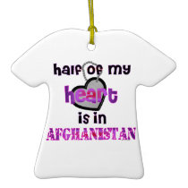 HALF MY HEART AFGHANISTAN CHRISTMAS ORNAMENTS