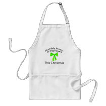 Half My Heart Is Deployed Christmas aprons