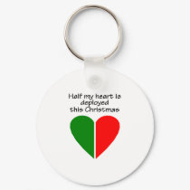 Half My Heart Is Deployed This Christmas keychains