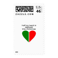 Half My Heart Is Deployed This Christmas stamp