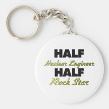 Half Nuclear Engineer Half Rock Star Keychain